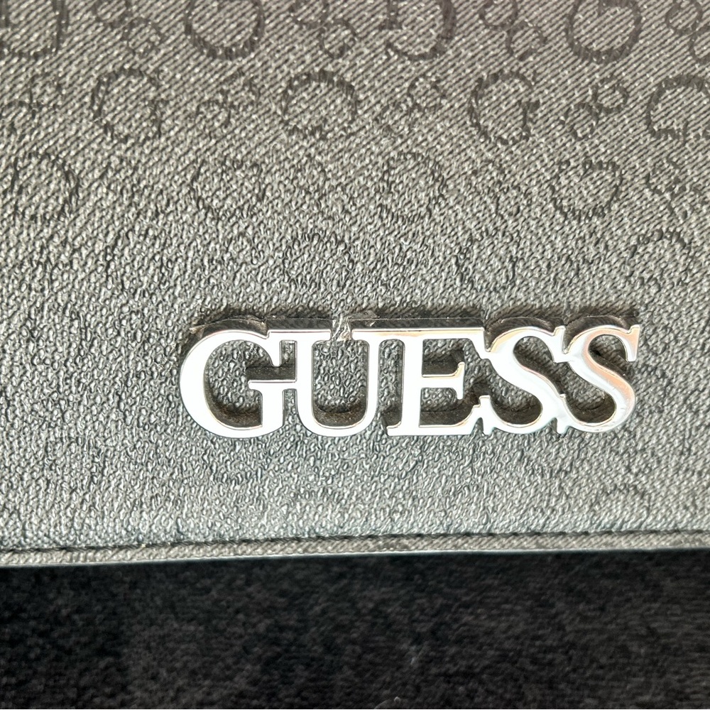 GUESS Silver Monogram Handbag
